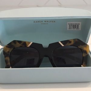 Karen Walker Oversized Tortoise/Black Sunglasses